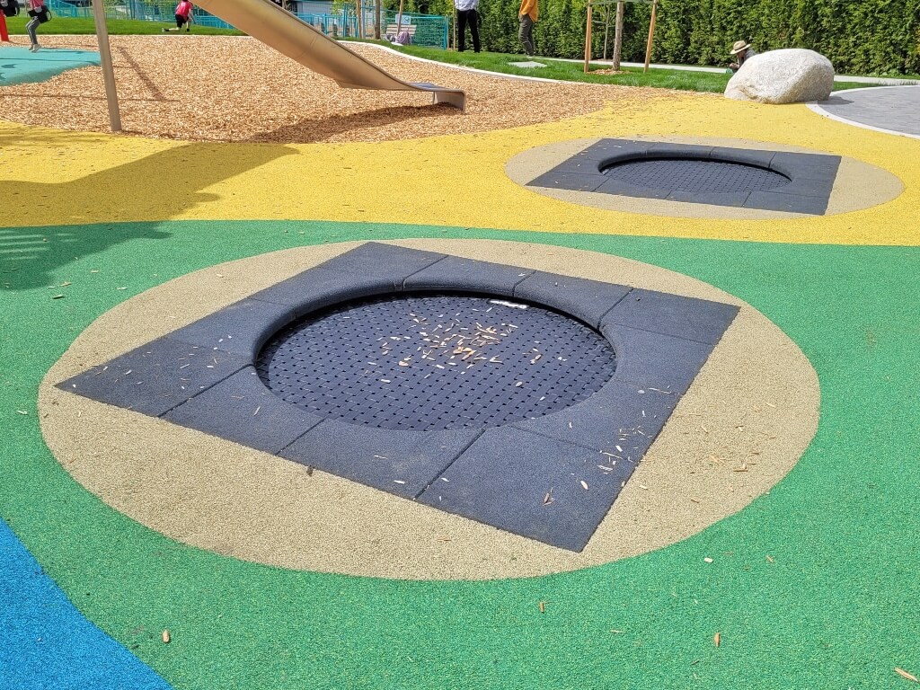 Trampolines at Brewers park playground