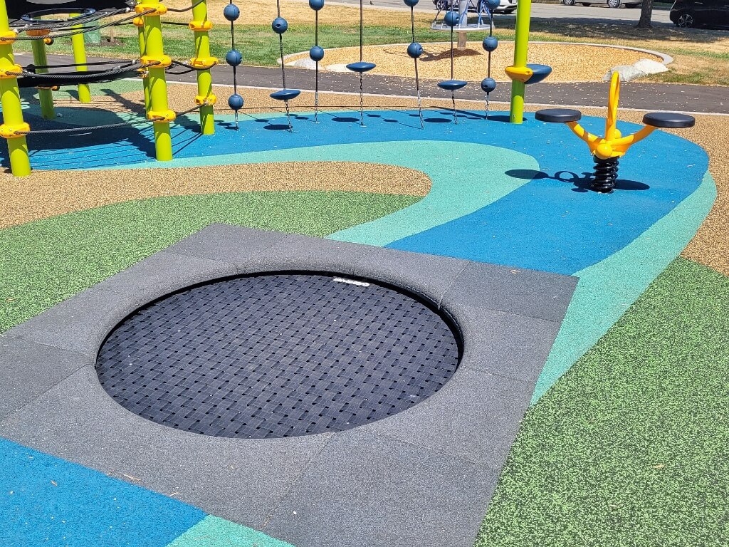 In ground trampoline at Winona park playground