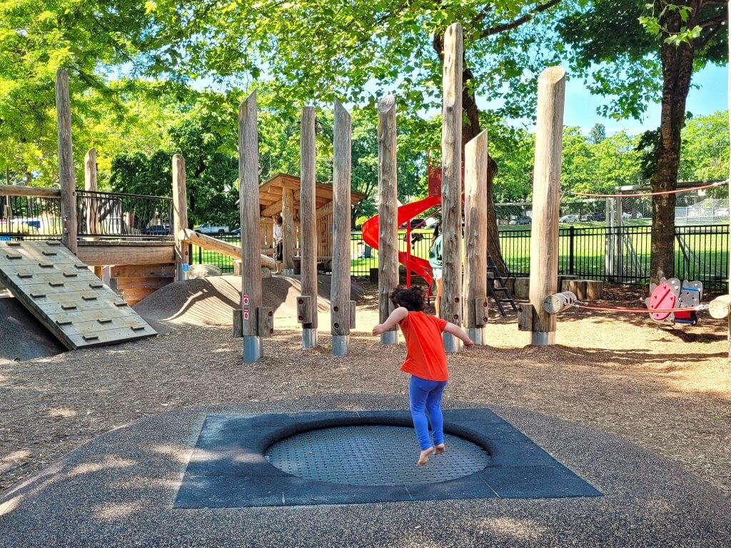 Trampoline at Douglas Park playground