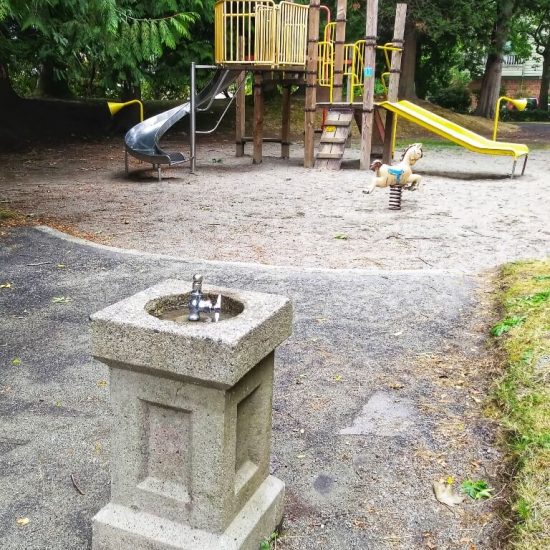 Water Fountain at Arbutus Village playground