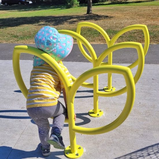 Bike racks at Beaconsfield park playground