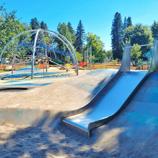 Embankment slide at Beaconsfield park playground