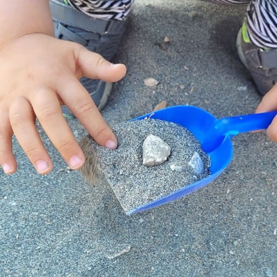 Sand mixed with rocks at Beaconsfield park playground