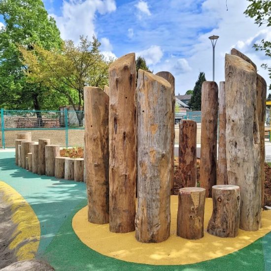 Log towers at Brewers park playground