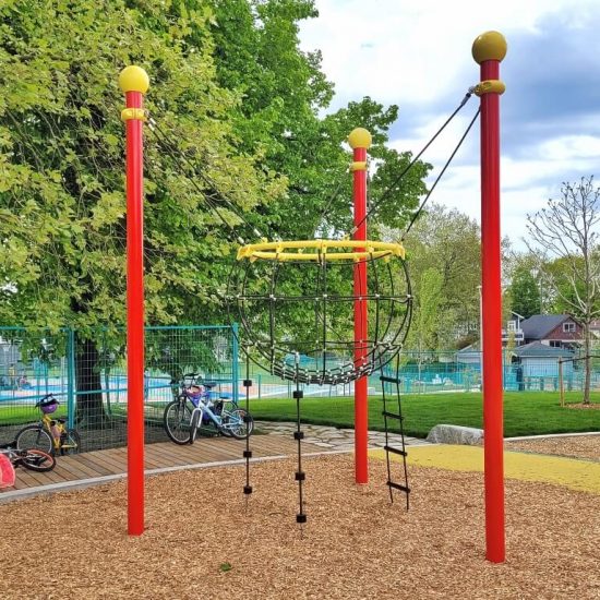 Net basket climber at Brewers park playground