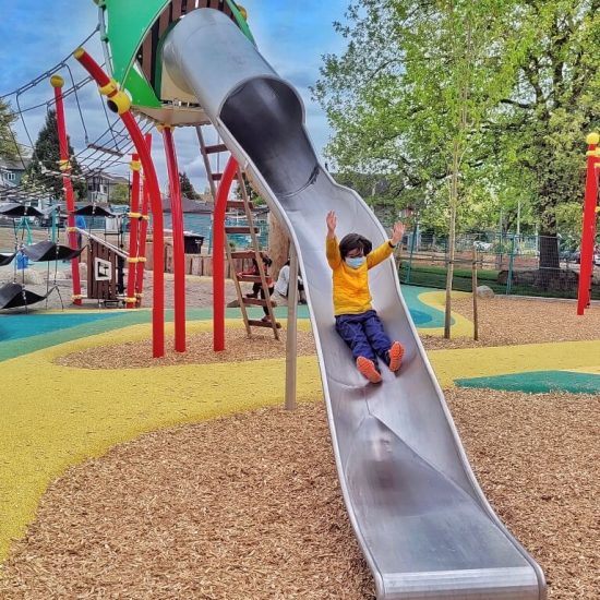 Super slide at Brewers park playground2