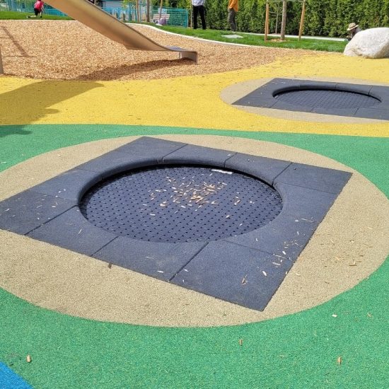 Trampolines at Brewers park playground