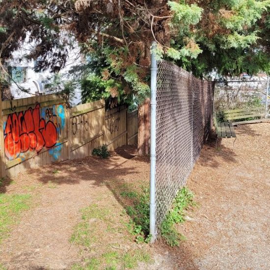 Shortcut passageway at Carolina Park playground