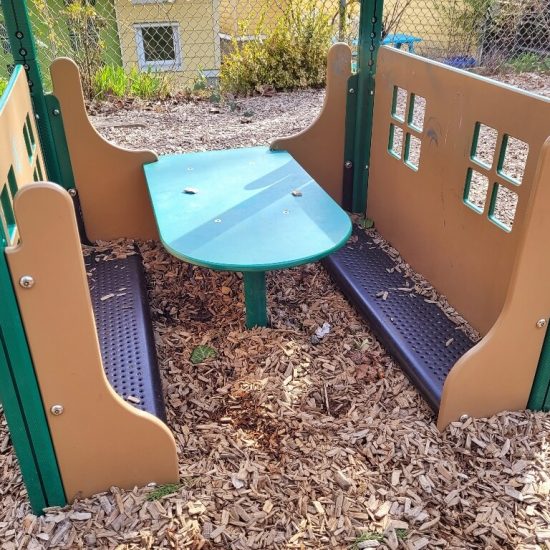 Kid clubhouse with no legroom at Carolina Park playground2
