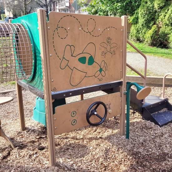 Low steering wheel at Carolina Park playground