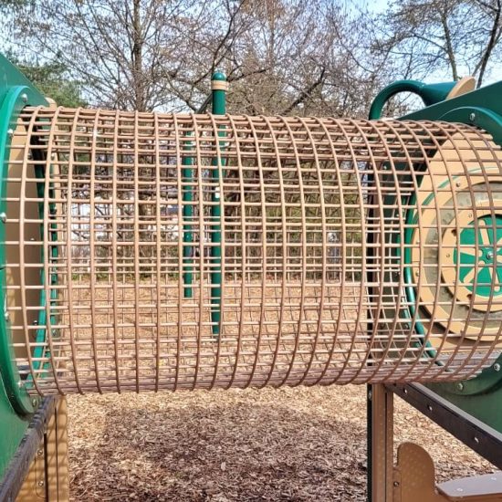 Wire crawl tunnel at Carolina Park playground1