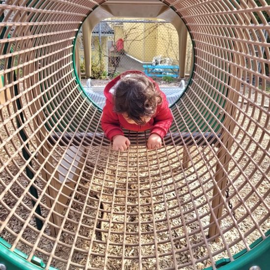 Wire crawl tunnel at Carolina Park playground2