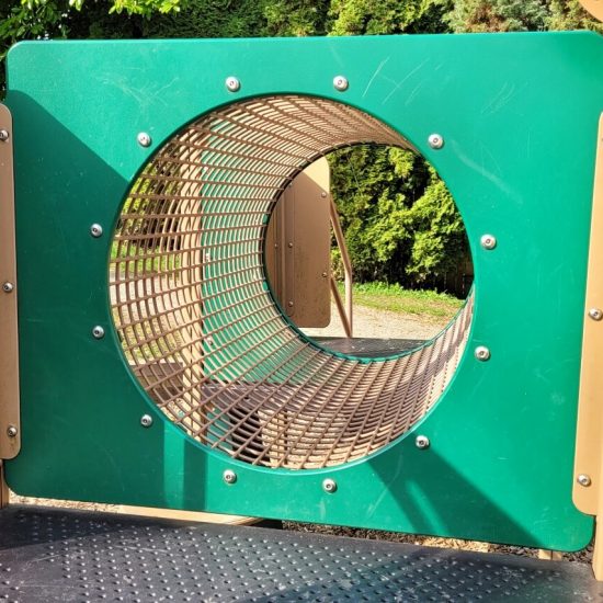 Wire crawl tunnel at Carolina Park playground3