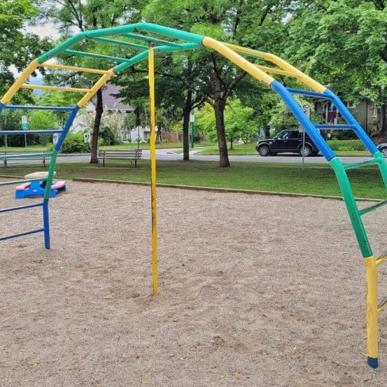 Climbing arch at Cartier park playground