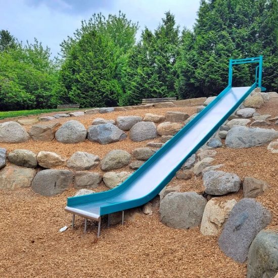 Embankment slide at Charleson Park playground
