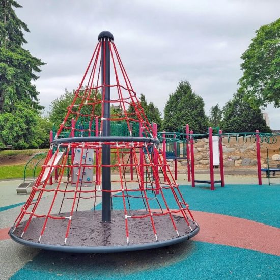 Cone rope spinner at Charleson park playground