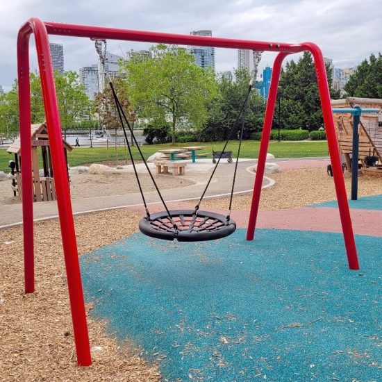 Saucer swing at Charleson park playground