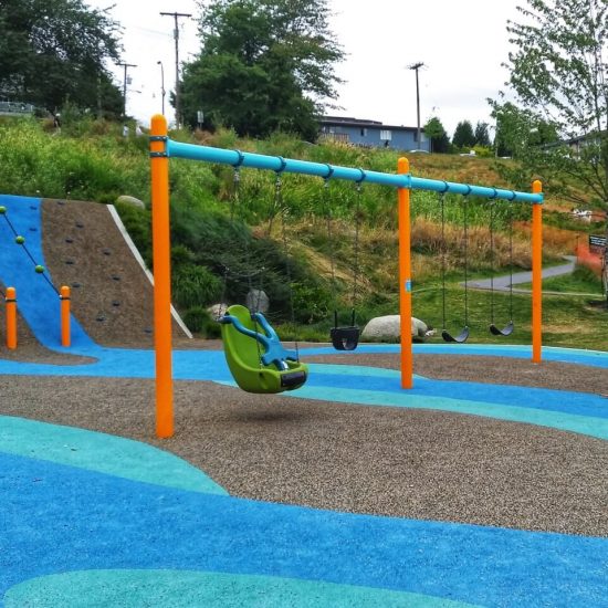 Swings at Creek Side North playground