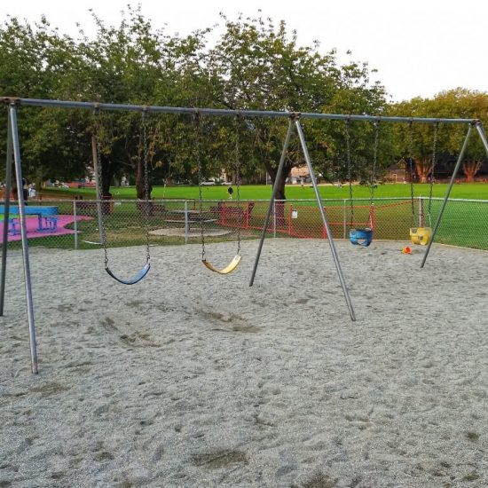 Swings at Connaught Park playground