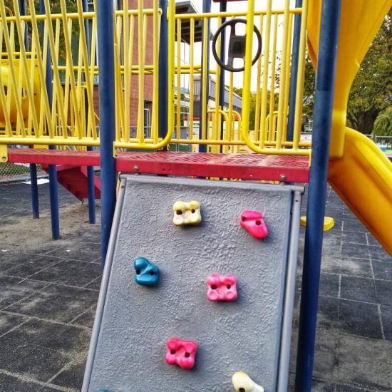 Steering Wheel and Small Climbing wall at Connaught Park playground