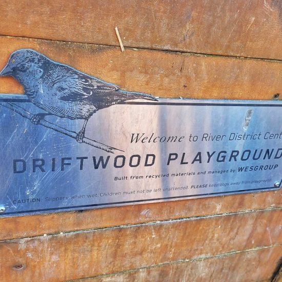 Signage at Driftwood Playground