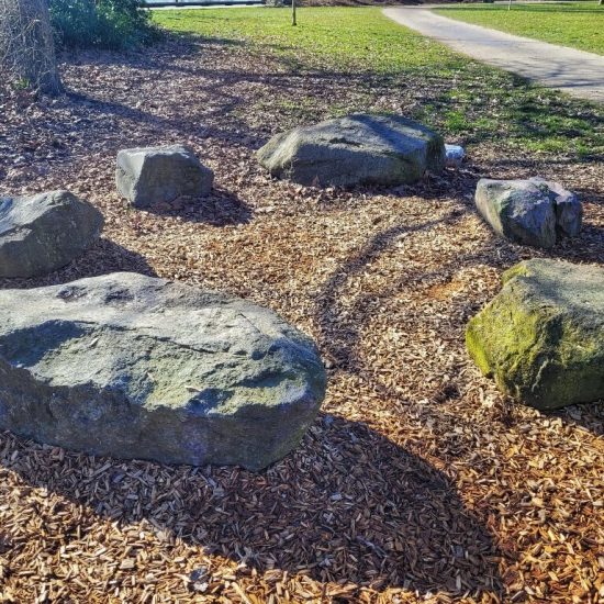 Stone circle at Driftwood Playground