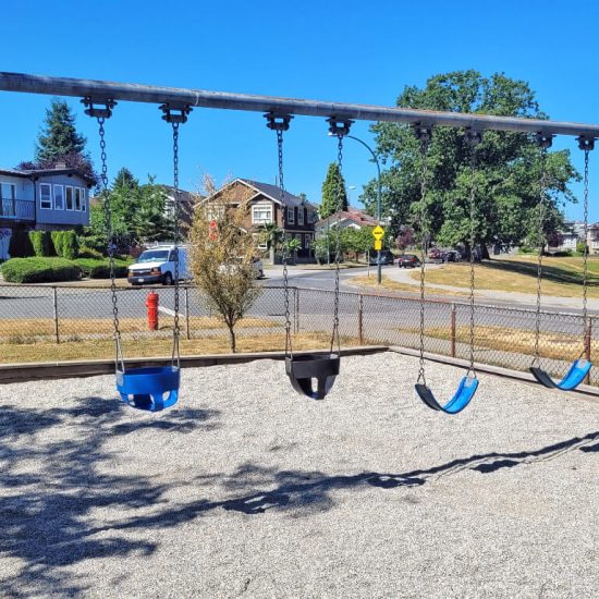 Swings at Falaise park playground