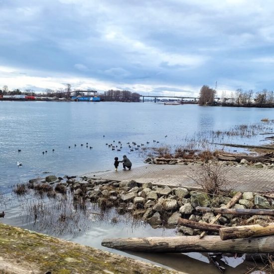 Emergency access ramp for firetrucks to retrieve water at Gladstone Riverside Park