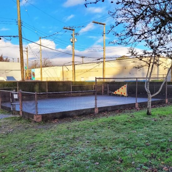 Ball hockey court at Grimmett Park playground
