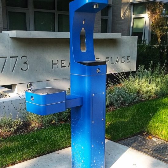 Water Fountain and Water Bottle Refill station at Heather Place Playground