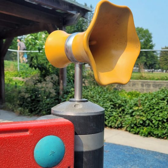 Megaphone at Hillcrest Riley park preschool playground