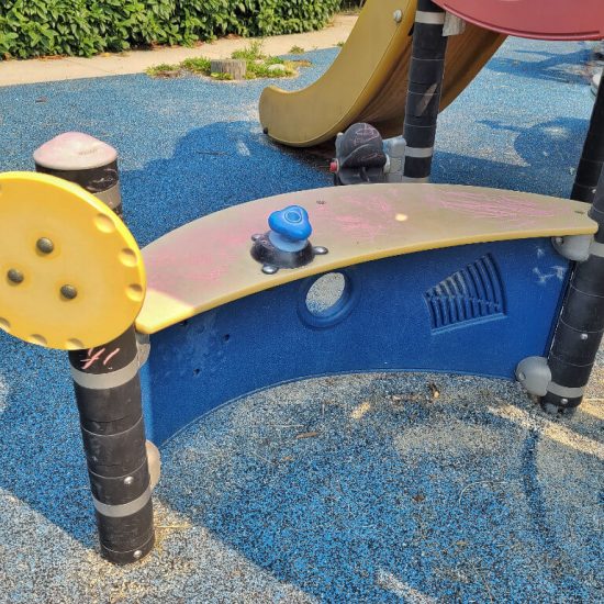 Play table at Hillcrest Riley park preschool playground