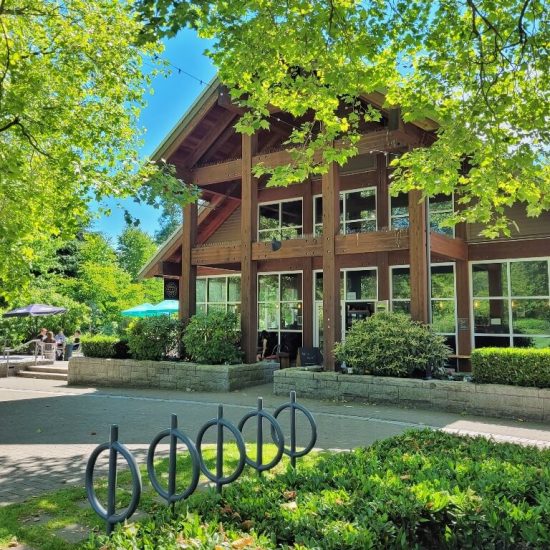 Cafe with outdoor seating at Jim Taylor Park