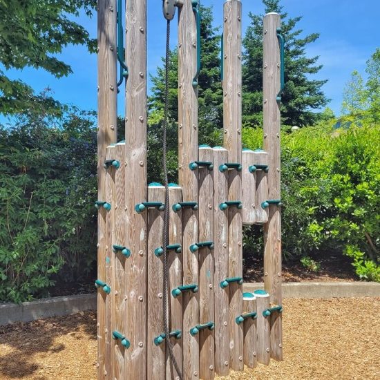 Vertical climber at Jim Taylor park playground