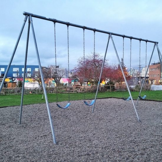 Swings at Jonathan Rogers Park playground