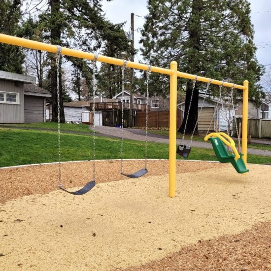 Swing set at Jones Park playground
