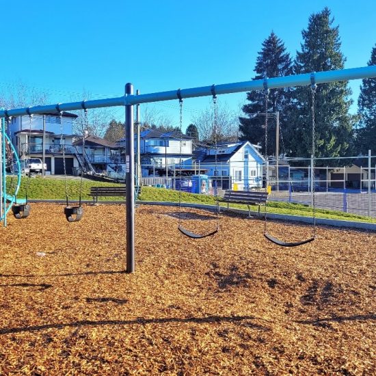 Swings at Kaslo park playground