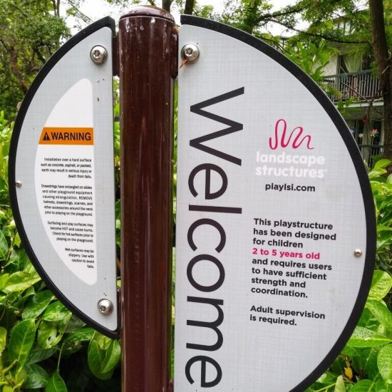 Welcome Sign at Major Matthews Playground