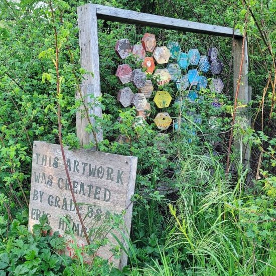 Artwork at Oak Meadows park