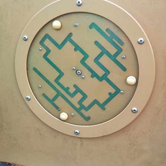 Maze panel at Oak Meadows park playground