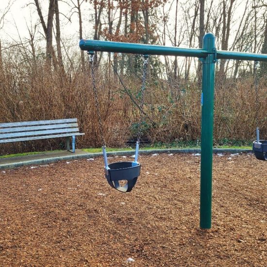 Baby swings at Oak Meadows park playground