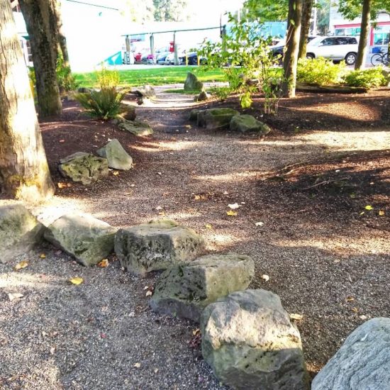 Rocks at Railspur Park playground