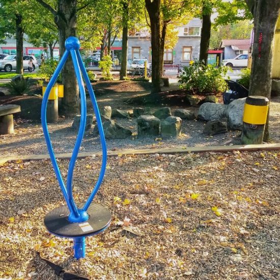Spinning pole at Railspur Park Playground