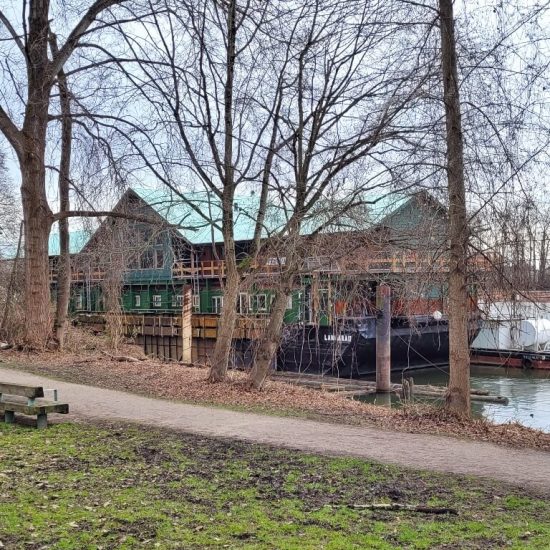 Barge at Riverfront Park West playground