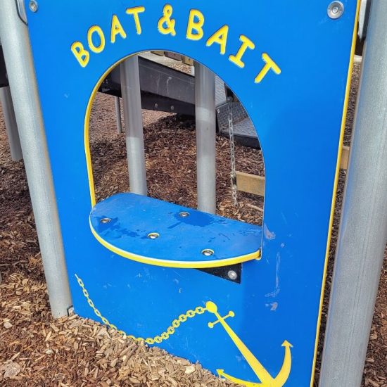 Storefront panel at Riverfront Park West playground