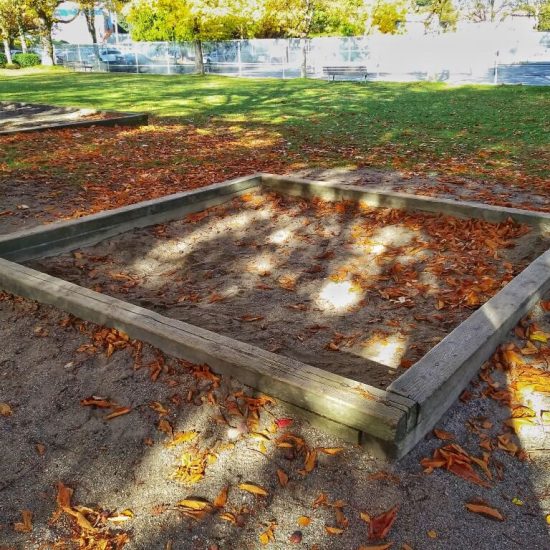 Sandbox at Robson Park playground