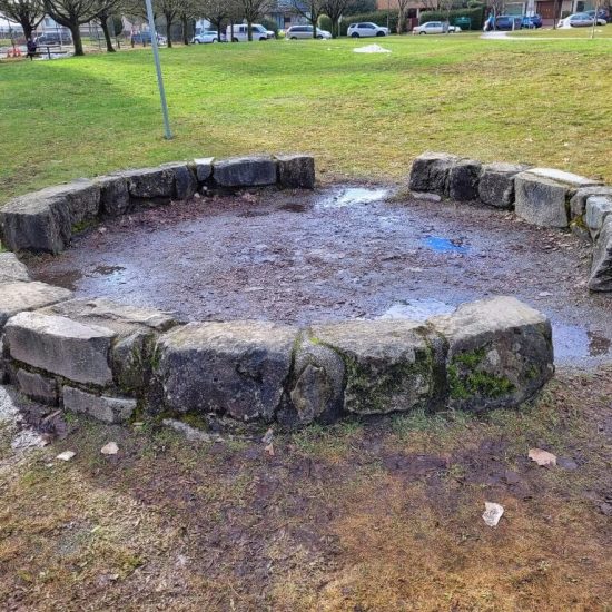 Stone circle at Tisdall Park playground