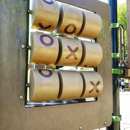 Tic tac toe panel at Trout Lake playground