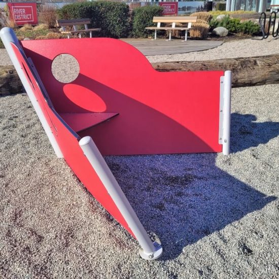 Boat bow at Tugboat Landing Playground