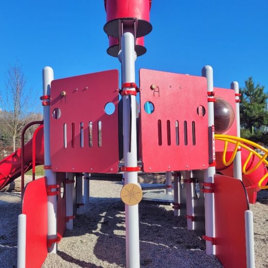 Front view of Tugboat Landing Playground